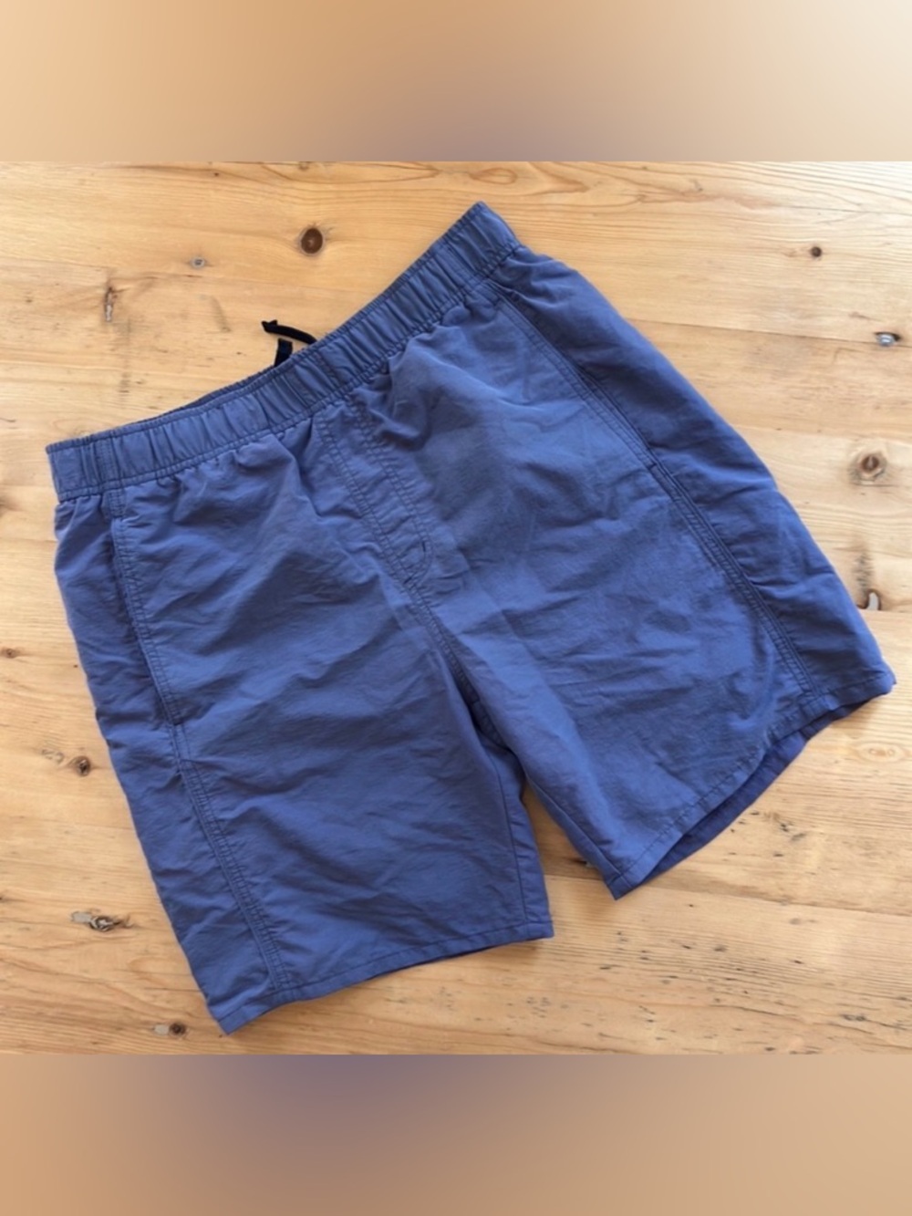 White Sierra M Men’s Swim Trunks Slate Blue Lined 4 Pockets Elastic Drawstring